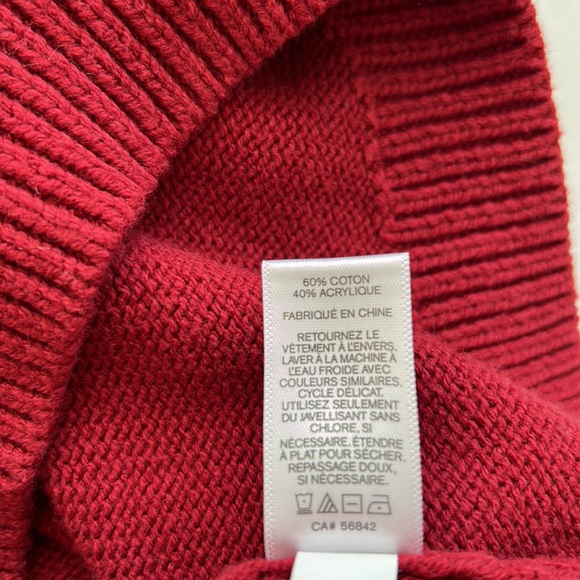 Express Women’s Long Sleeves Tops Crewneck Red Blouse sweater XS - Picture 8 of 9